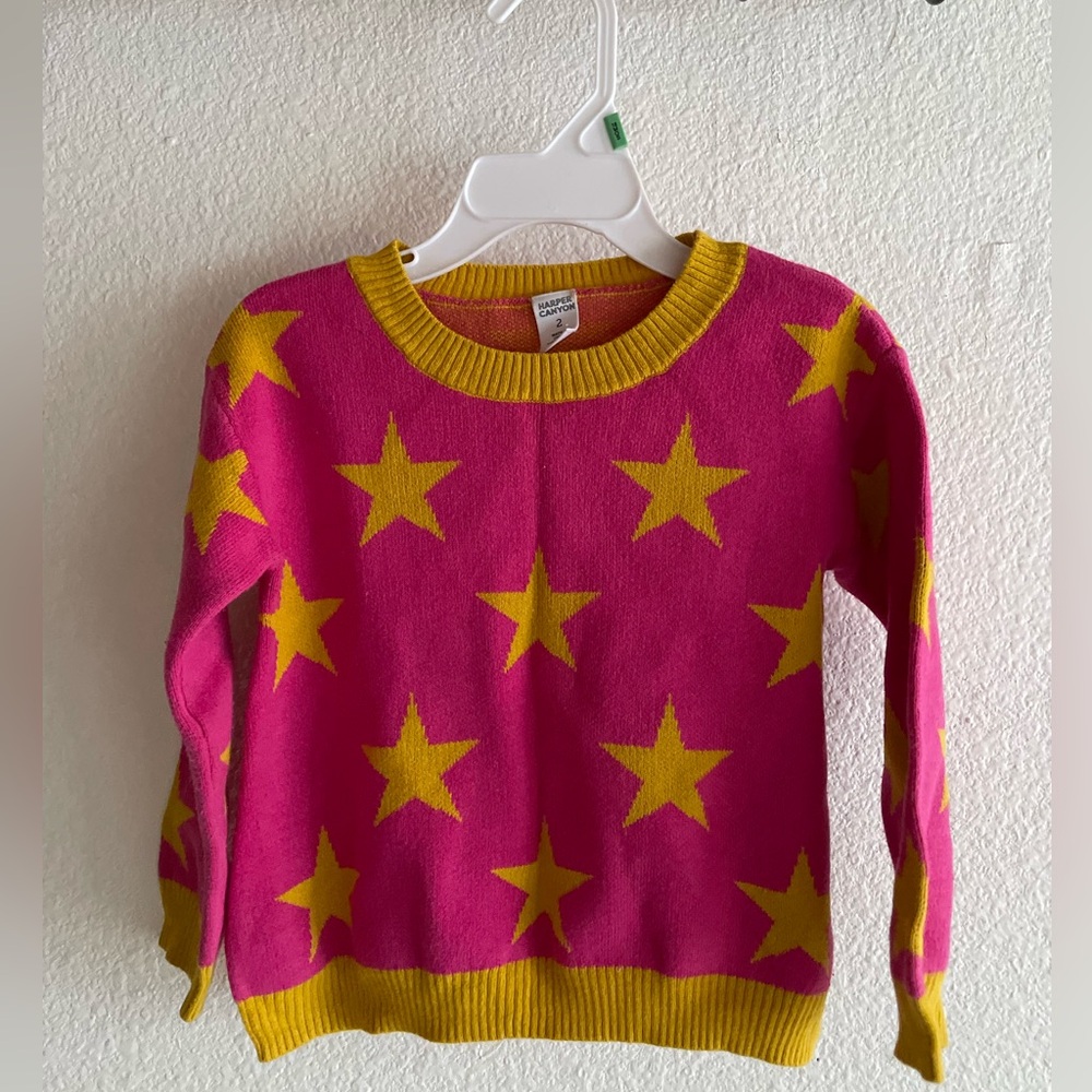Harper Canyon Pink and Yellow Knit Sweater